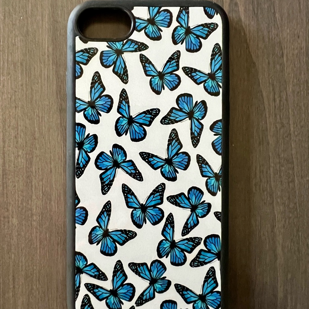 Blue Butterfly Phone Case- iPhone 7/8